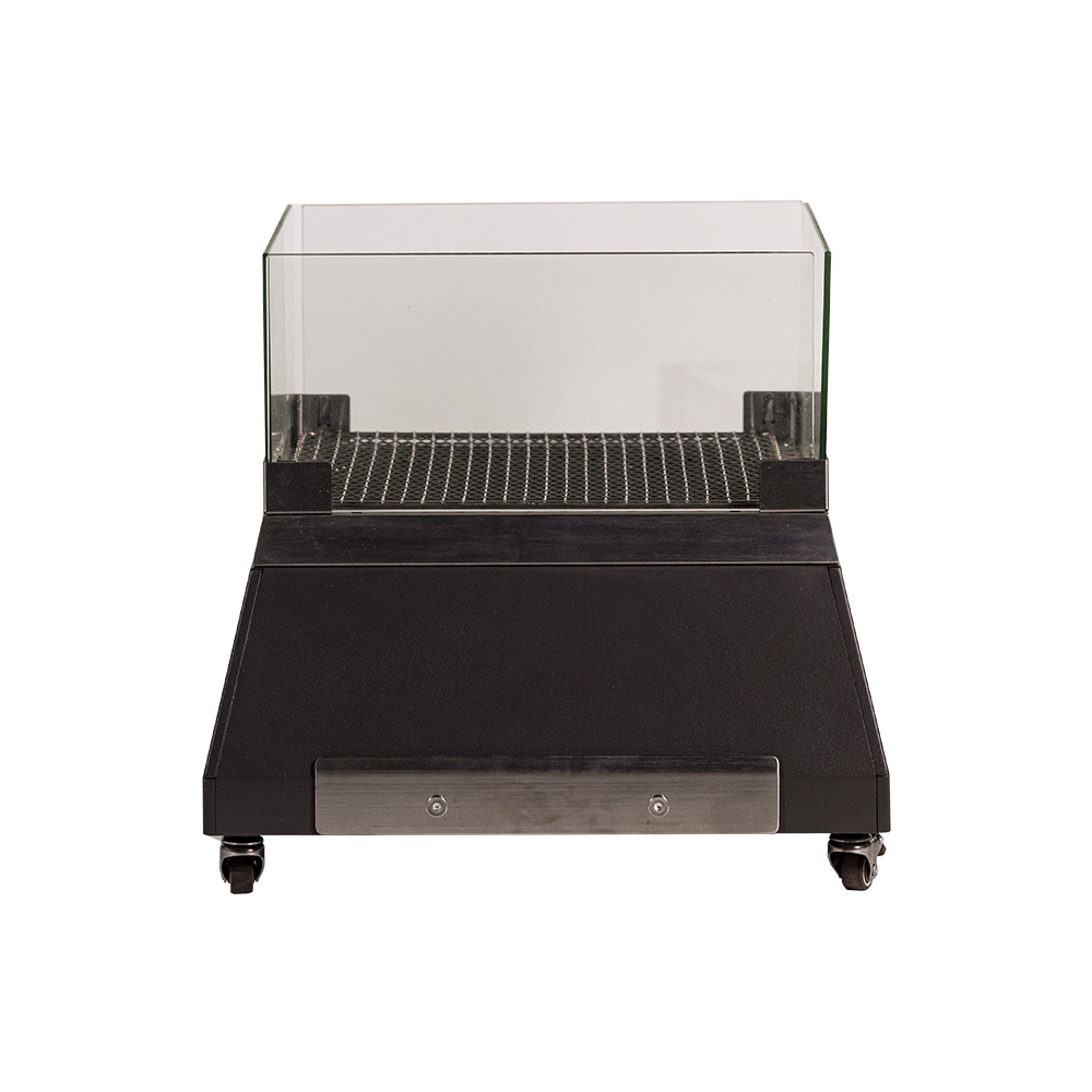 Outdoor Firepit With Glass Wind Guard