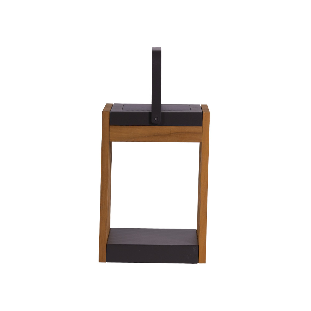 Outdoor Hanging Teak Solar Lantern