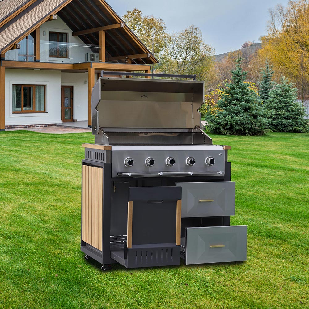 Stainless Steel Outdoor Kitchen Grill Island
