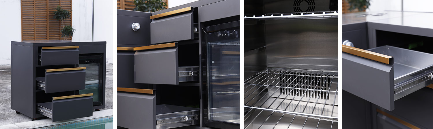 TE003 Stainless Steel Refrigerator Cabinet