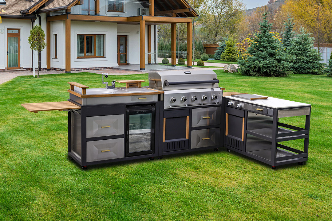 Outdoor Kitchen Grill Island